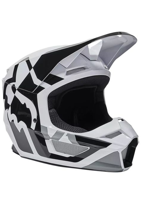 Casco Moto Niño V1 Lux Blanco Fox-0