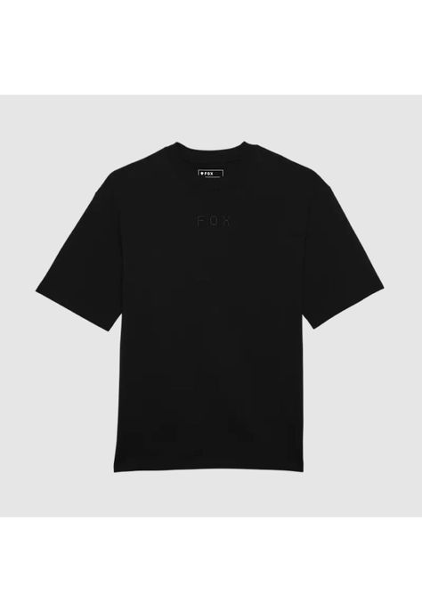 Polera Lifestyle Wordmark Oversized Negro Fox-0