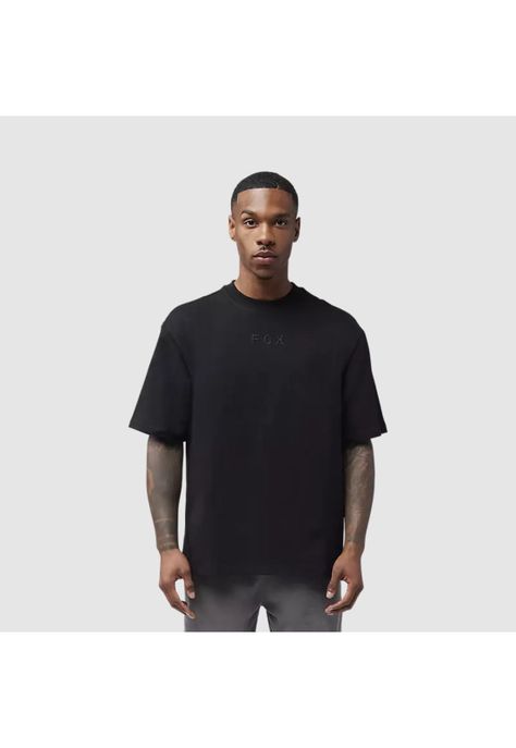 Polera Lifestyle Wordmark Oversized Negro Fox-2