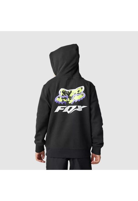 Poleron Lifestyle Niño Morphic Negro Fox-3