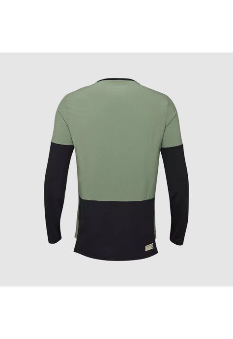 Polera Bicicleta Defend Thermal Manga Larga Verde Fox-1