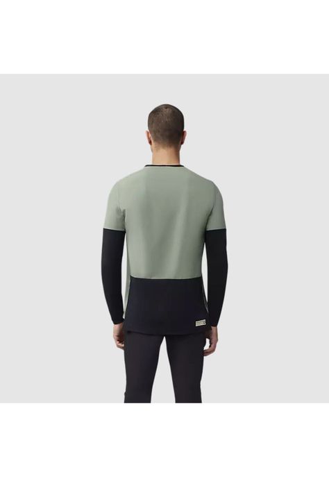 Polera Bicicleta Defend Thermal Manga Larga Verde Fox-3
