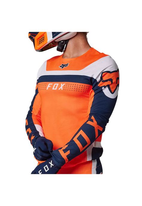 Polera Moto Flexair Efekt Naranjo/Azul/Blanco Fox-1