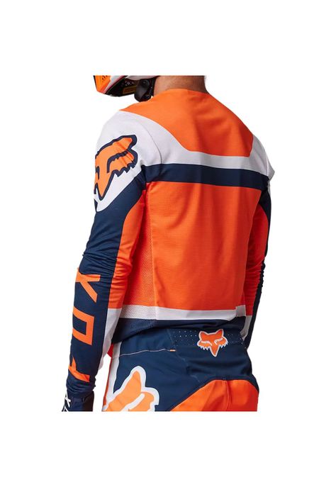 Polera Moto Flexair Efekt Naranjo/Azul/Blanco Fox-2