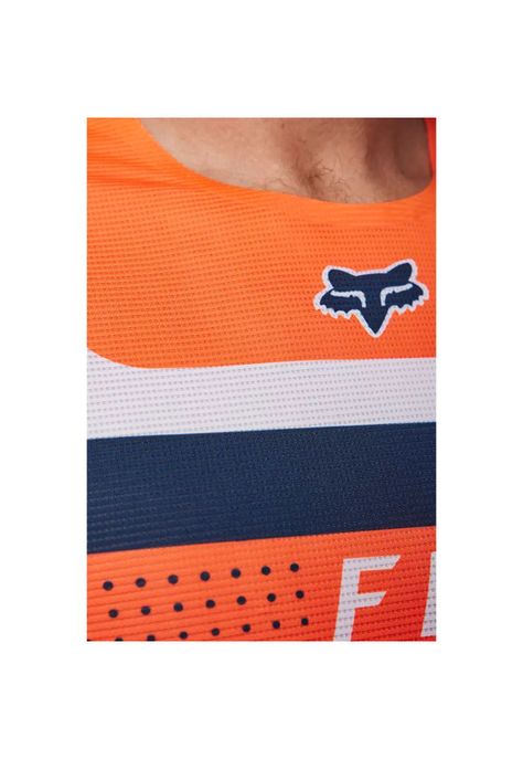 Polera Moto Flexair Efekt Naranjo/Azul/Blanco Fox-3