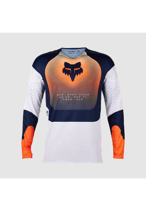 Polera Moto 360 Revise Azul Marino/Naranjo Fox-0