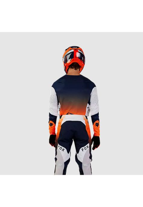 Polera Moto 360 Revise Azul Marino/Naranjo Fox-2
