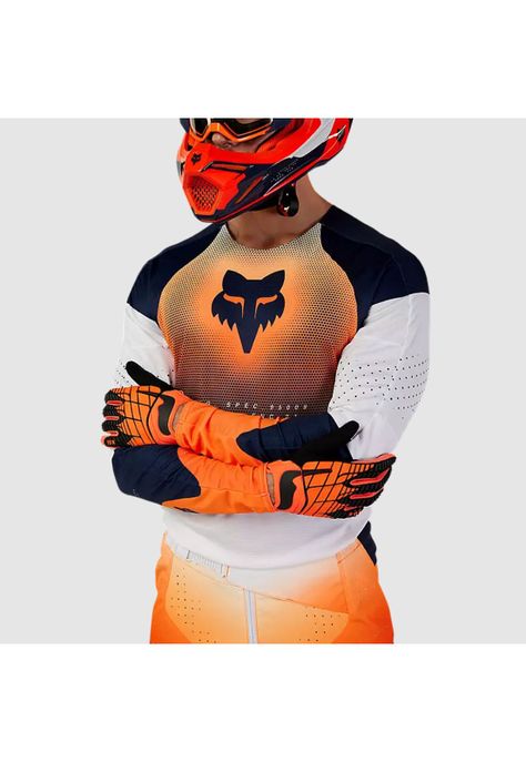 Polera Moto 360 Revise Azul Marino/Naranjo Fox-3