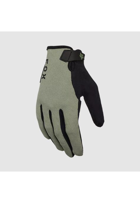 Guantes Bicicleta Ranger Gel Verde Musgo Fox-0