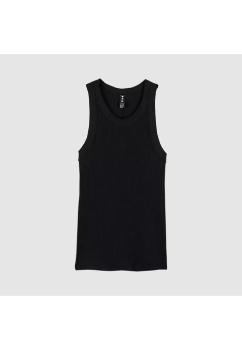 Polera Lifestyle Mujer Wordmark Rib Tank Negro Fox-3