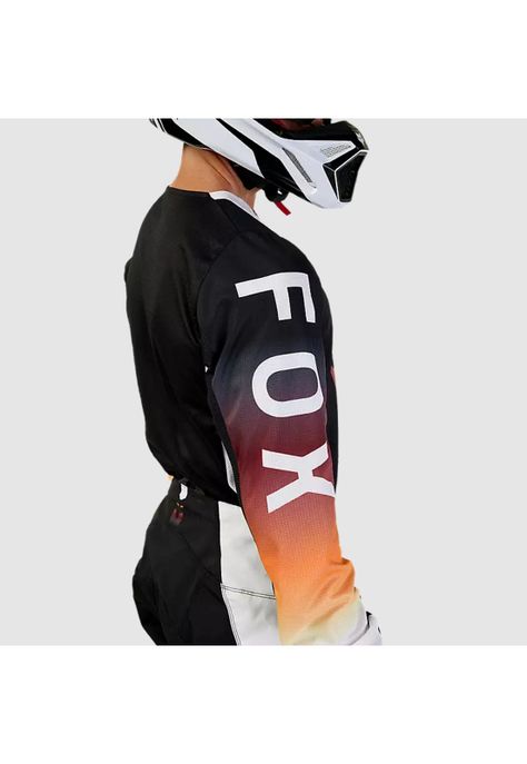 Polera Moto 180 Flora Negro Fox-2