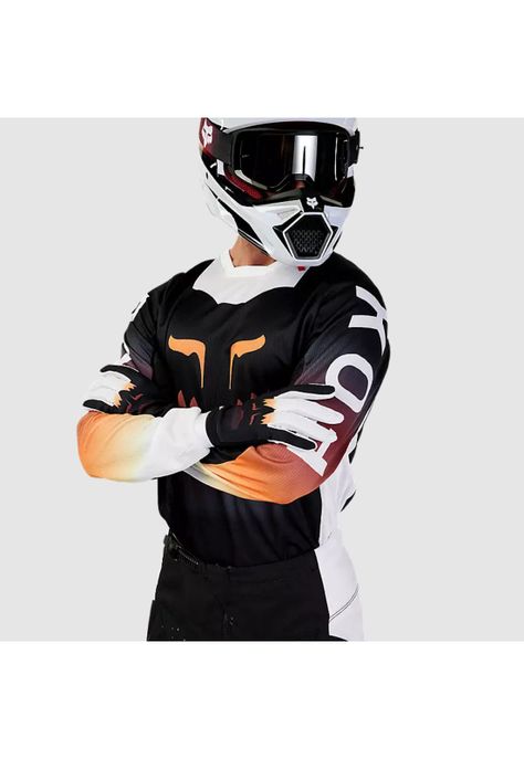 Polera Moto 180 Flora Negro Fox-3