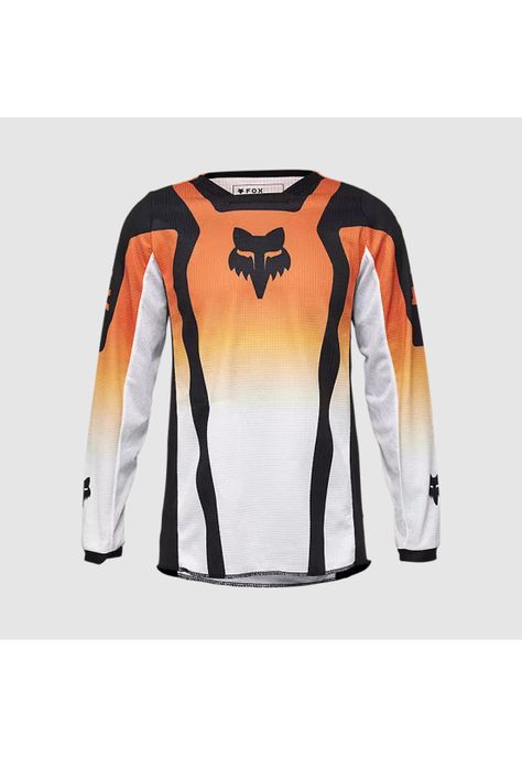 Polera Moto Niño 180 Lean Naranjo Fox-0