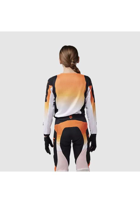 Polera Moto Niño 180 Lean Naranjo Fox-3