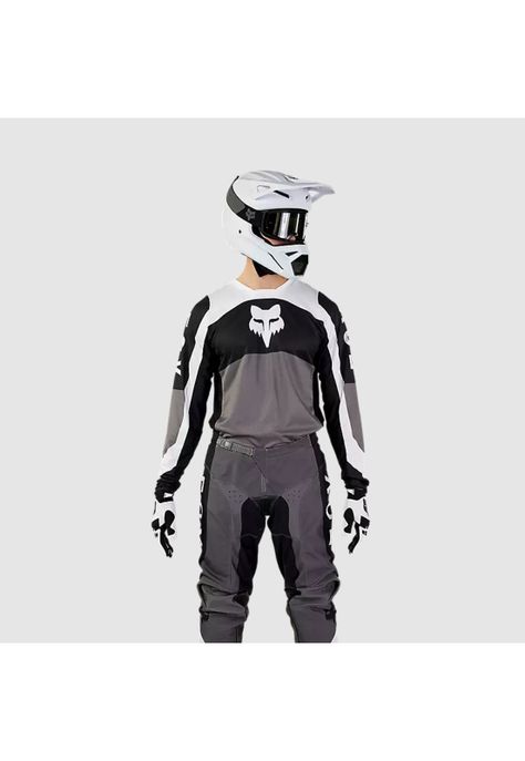 Polera Moto 180 Nitro Negro/Gris Claro Fox-1