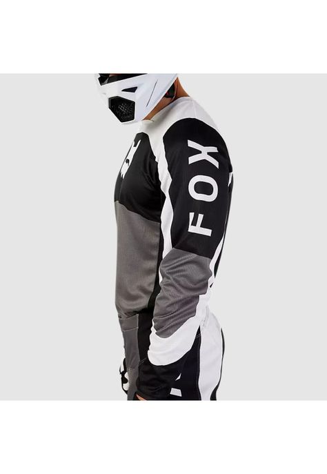 Polera Moto 180 Nitro Negro/Gris Claro Fox-5