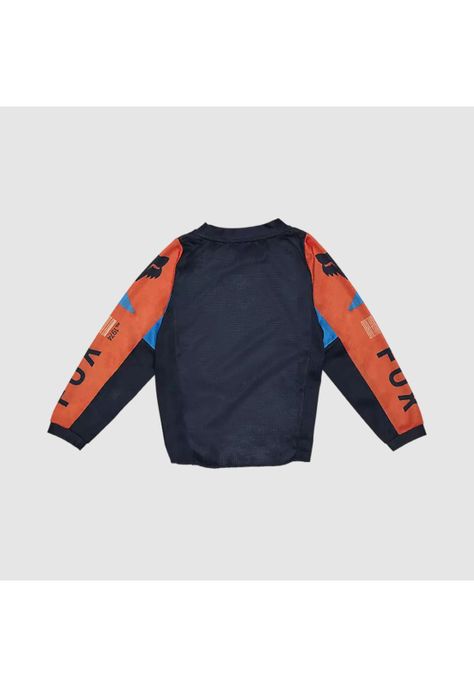 Polera Moto Infantil 180 Race Spec Azul Marino Fox-1