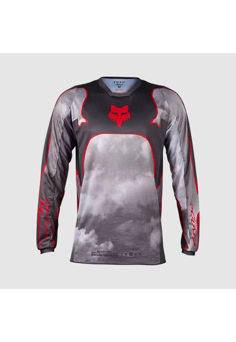 Polera Moto 180 Atlas Gris/Rojo Fox-0