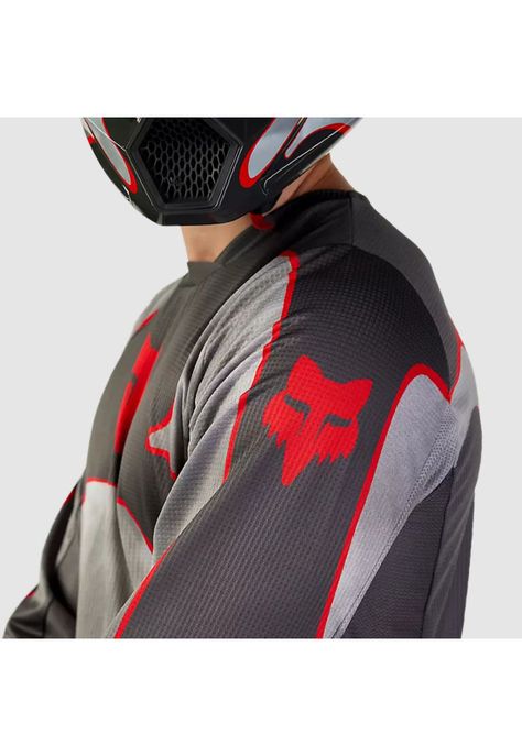Polera Moto 180 Atlas Gris/Rojo Fox-4