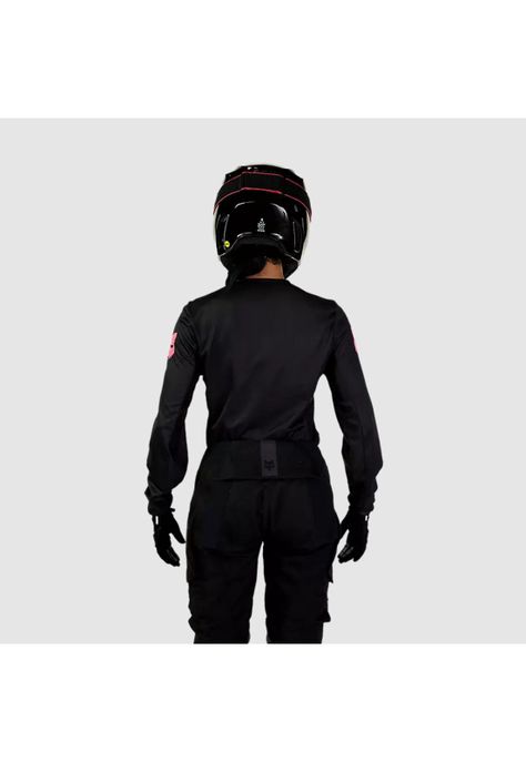 Polera Moto Mujer 180 Blackout Negro Fox-2