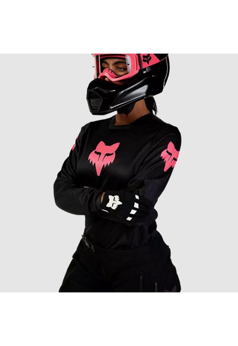 Polera Moto Mujer 180 Blackout Negro Fox-3
