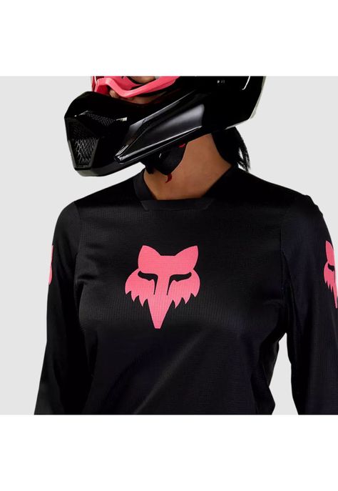 Polera Moto Mujer 180 Blackout Negro Fox-4