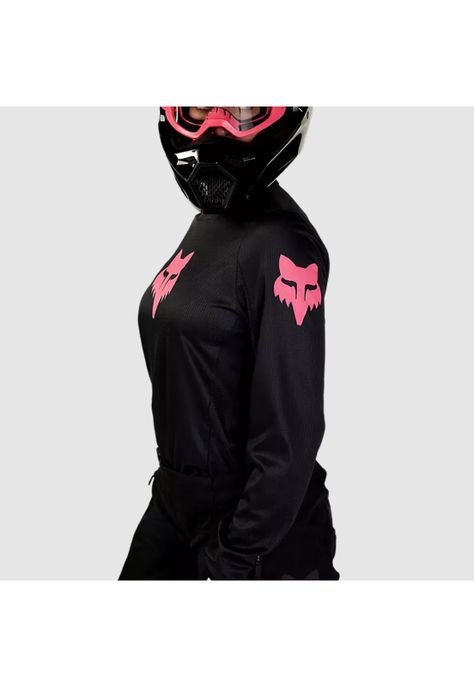 Polera Moto Mujer 180 Blackout Negro Fox-5