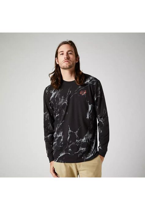 Polera Lifestyle Karrera Manga Larga Negro Fox-0