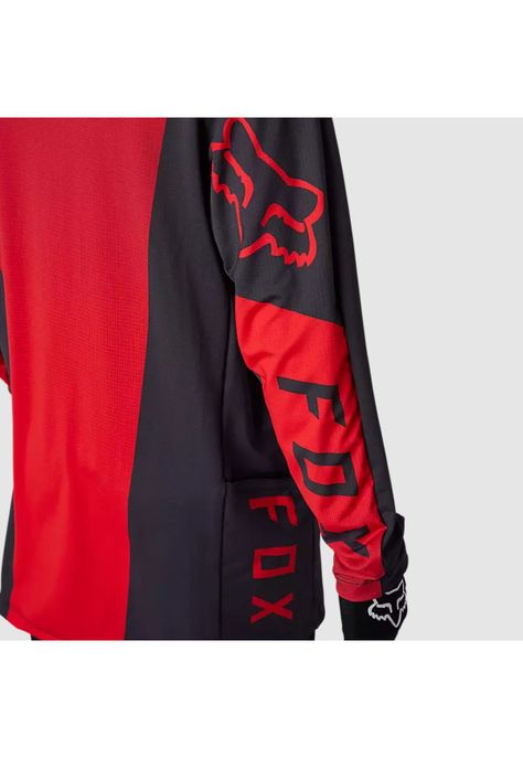 Polera Moto Niño Ranger Drive Krux SXS Con Cuello Rojo Fox-5