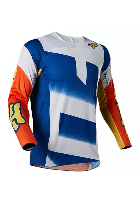 Polera Moto 360 RKANE Azul/Naranjo Fox-0