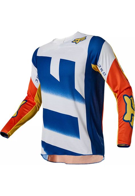 Polera Moto 360 RKANE Azul/Naranjo Fox-1
