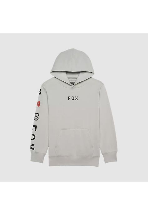 Poleron Lifestyle Niño Canguro Race Spec Gris Claro Fox-0