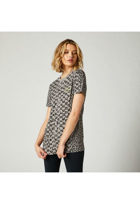 Polera Lifestyle Mujer Cheetah Check Gris Fox-0