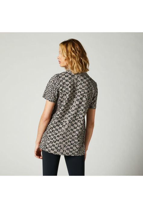 Polera Lifestyle Mujer Cheetah Check Gris Fox-1