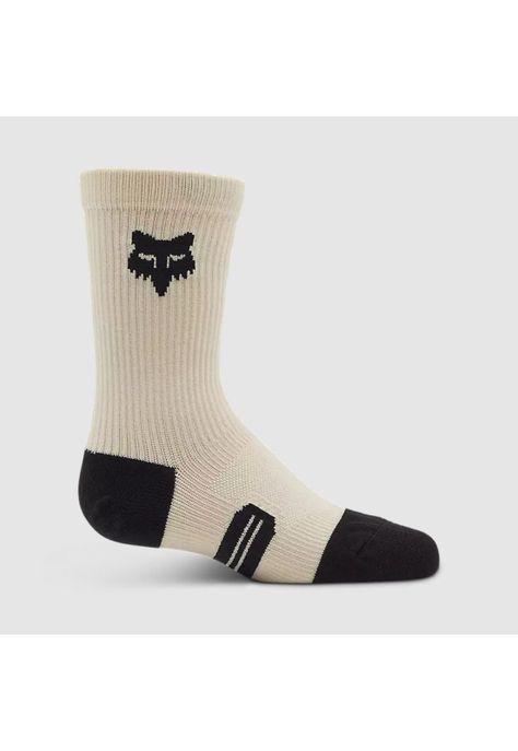 Calcetines Bicicleta Niño Ranger Crew 6" Crema Fox-0