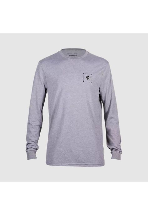 Polera Lifestyle Boxed Future Manga Larga Gris Fox-2