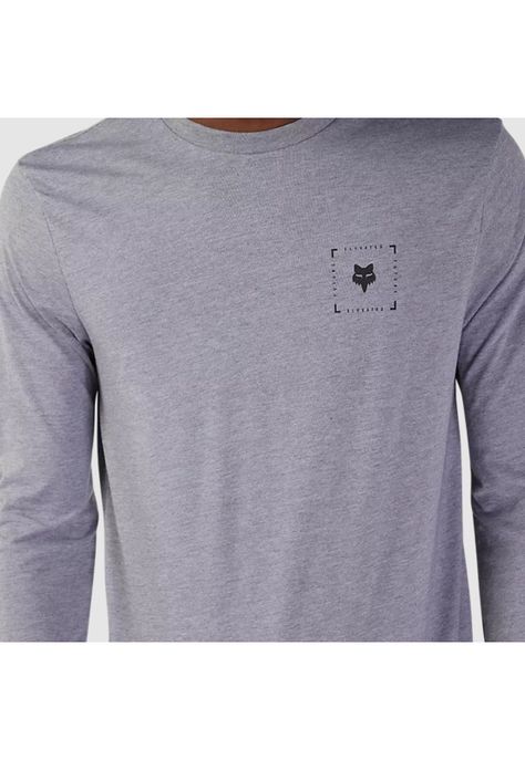 Polera Lifestyle Boxed Future Manga Larga Gris Fox-3