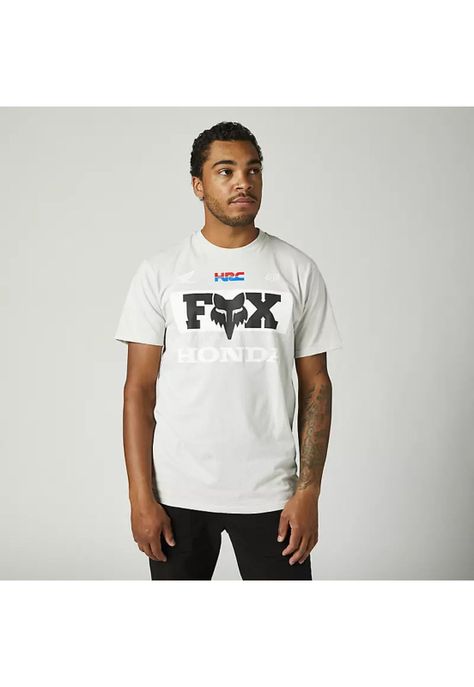 Polera Lifestyle Premium Honda Blanco/Negro Fox-0