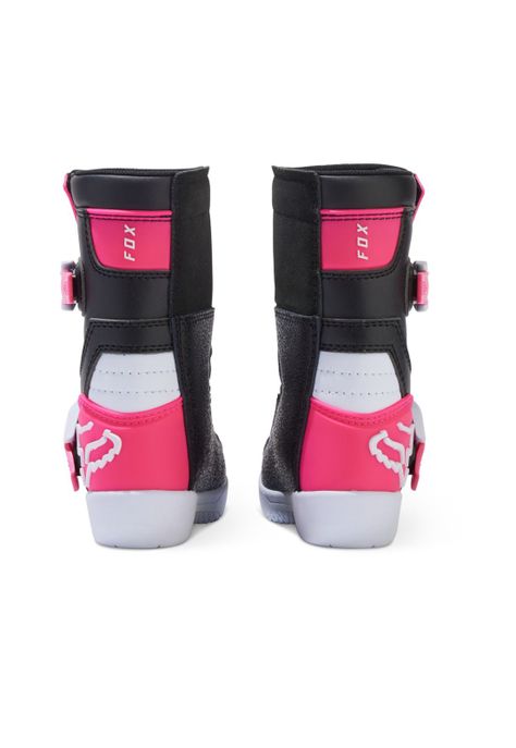 Botas Moto Infantil Comp Negro/Rosado Fox-3