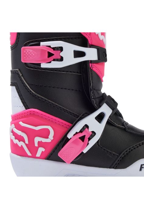 Botas Moto Infantil Comp Negro/Rosado Fox-6