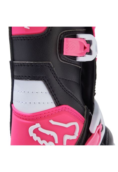 Botas Moto Infantil Comp Negro/Rosado Fox-7