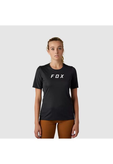 Polera Bicicleta Mujer Ranger Moth Negro Fox-1