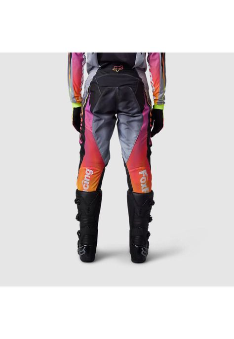 Pantalon Moto 180 Statk Gris/Negro/Rosado Fox-2