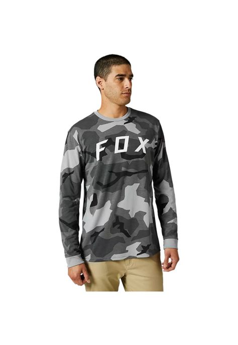 Polera Lifestyle BKNR Manga Larga Camo Negro Fox-0