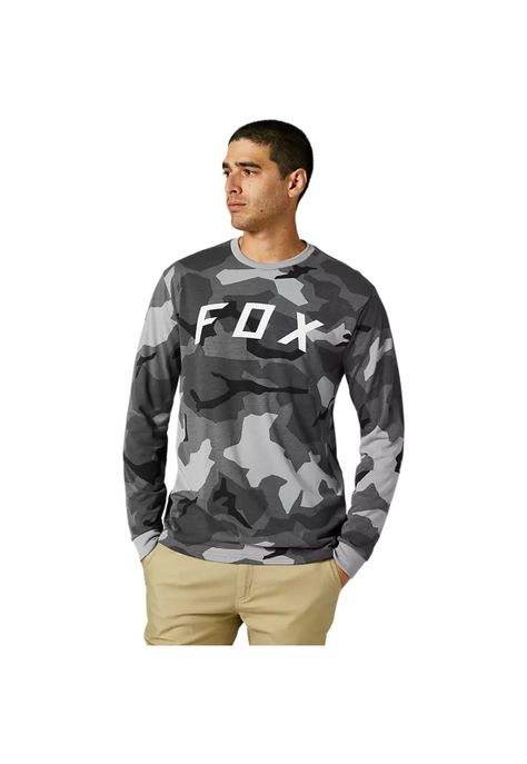 Polera Lifestyle BKNR Manga Larga Camo Negro Fox-2