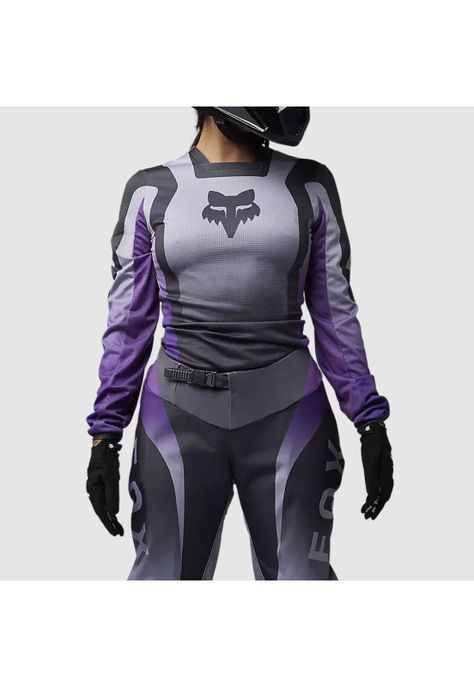 Polera Moto Mujer 180 Lean Morado/Gris Fox-2