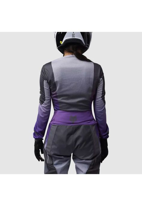 Polera Moto Mujer 180 Lean Morado/Gris Fox-3