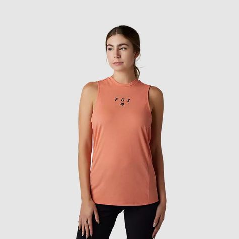 Polera Bicicleta Mujer Ranger Drirelease® Sin Mangas Salmon Fox-1