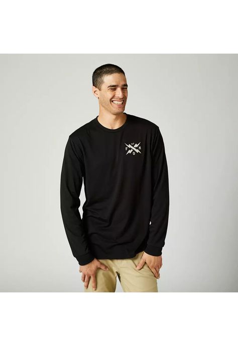 Polera Lifestyle Manga Larga Calibrated Negro Fox-0