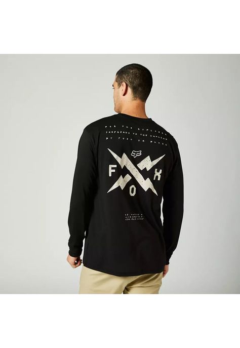 Polera Lifestyle Manga Larga Calibrated Negro Fox-1